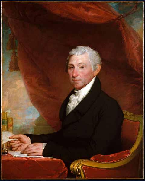 James Monroe This portrait originally belonged to a set of half-length portraits of the first five U.S. presidents that was commissioned from Stuart by John Dogget oil painting image